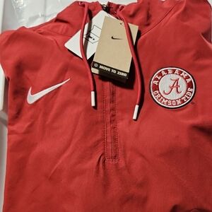 Nike Red Alabama Crimson Tide Embroidered Quarter-Zip Hoodie L